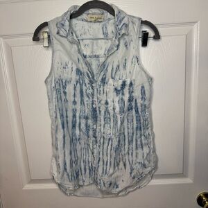 Cloth and Stone Anthropologie Tie Dye Sleeveless Tencel Top Size Small GUC